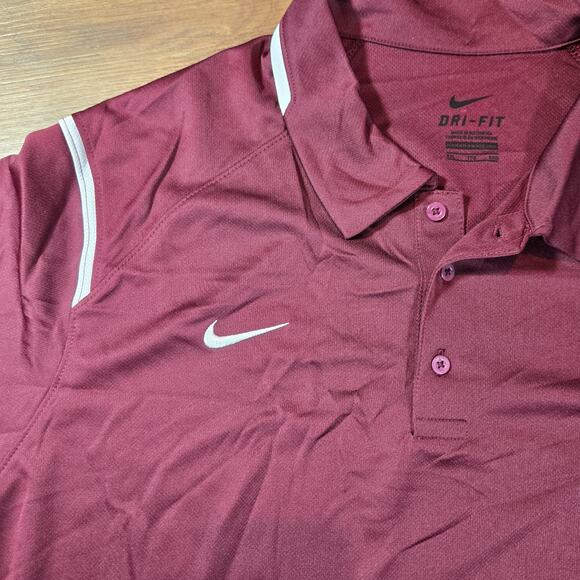 Nike Alabama Crimson Tide Polo Shirt Men’s 2XL Red Dri-Fit Performance Golf - Picture 2 of 7